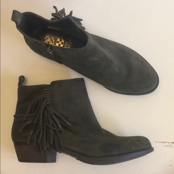 Vince Camuto Fringe Ankle Boots - Picture 3 of 5